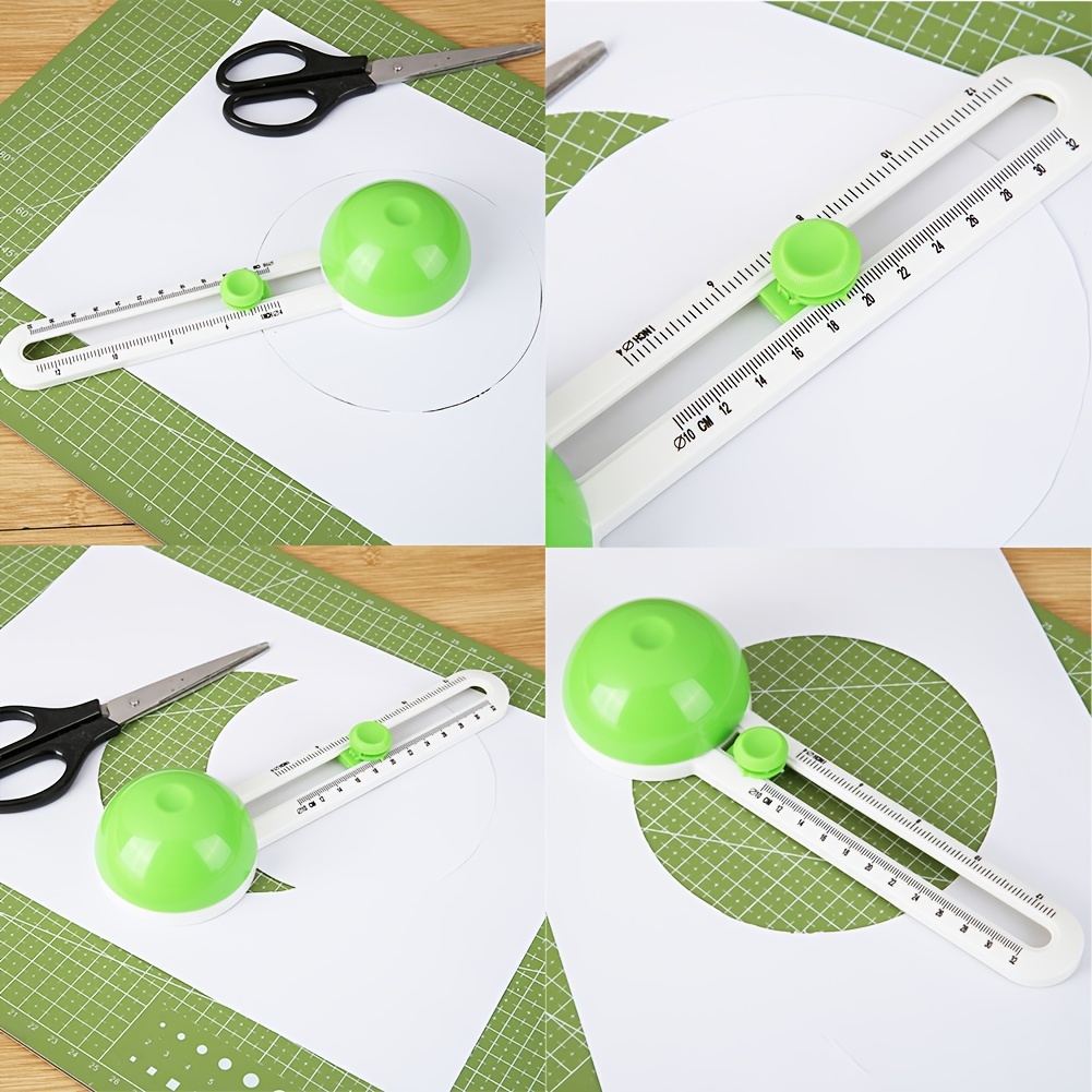 Keep Smiling Circle Cutter Compass Tool for Paper Crafts, Fabric