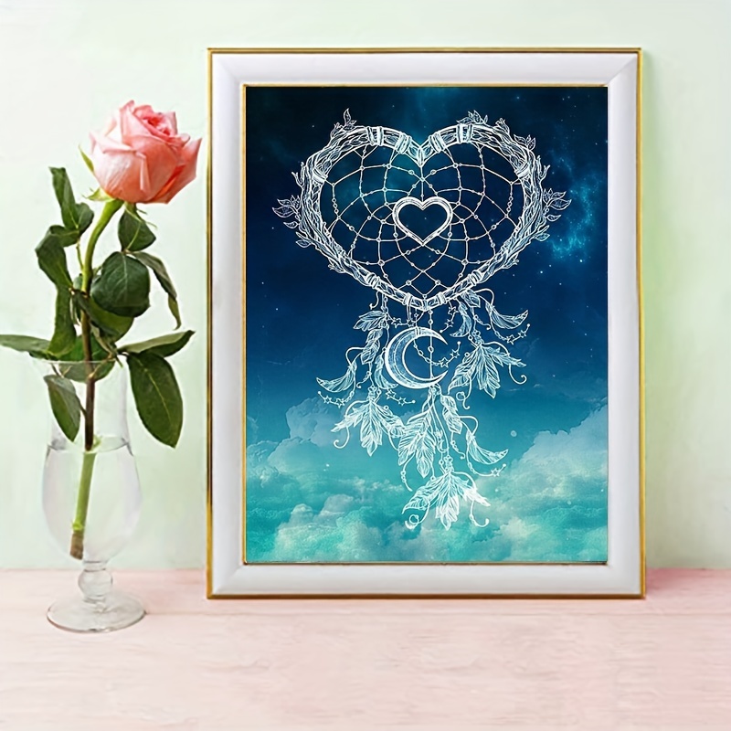 Valentines Day Diamond Painting Kits for Adults - Blue Flowers Truck 5D  Diamond