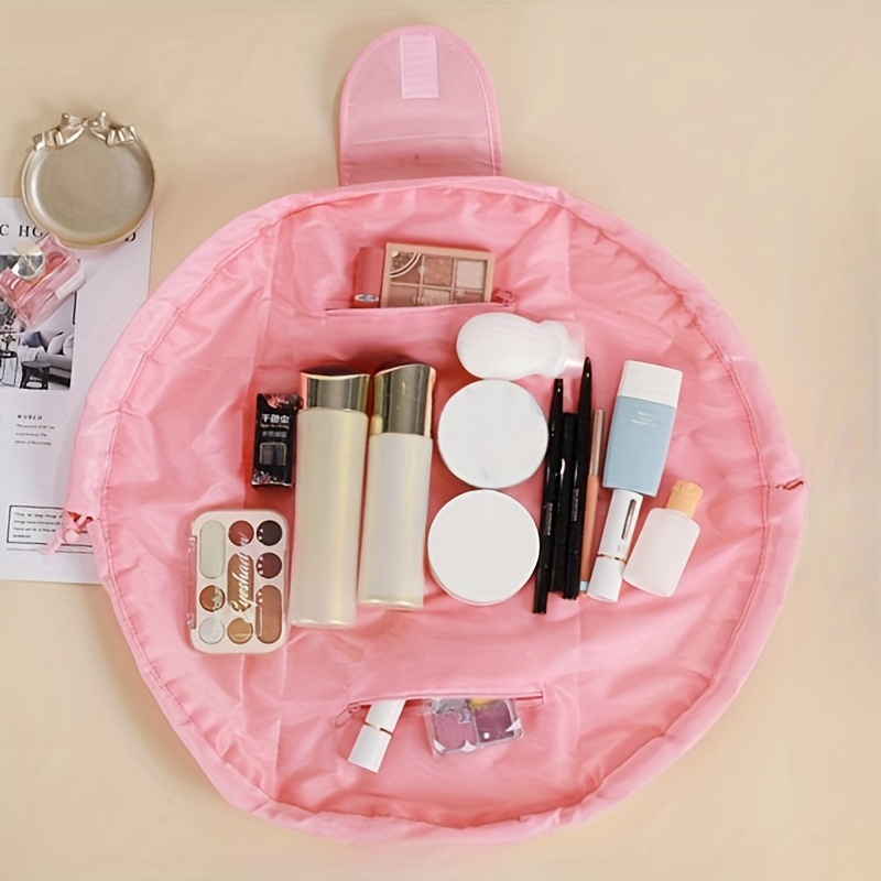 Portable Drawstring Makeup Bag, Drawstring Cosmetic Bag Large Capacity Lazy  Travel Makeup Pouch Magic Toiletry Bag