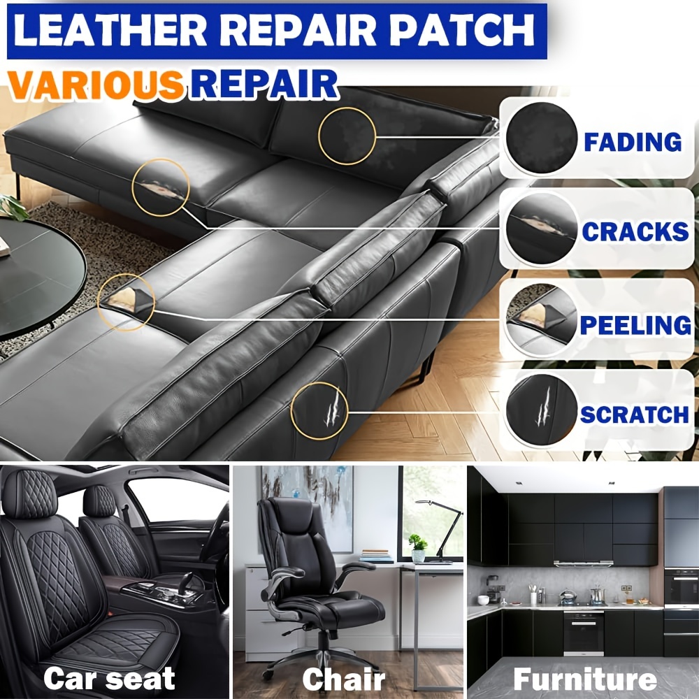 GBTJYRYC Goodergear Self-Adhesive Leather Refinisher Cuttable Sofa Repair,  Furrana Leather Repair, Newly Liah Leather Repair Patch for Sofa, Chair