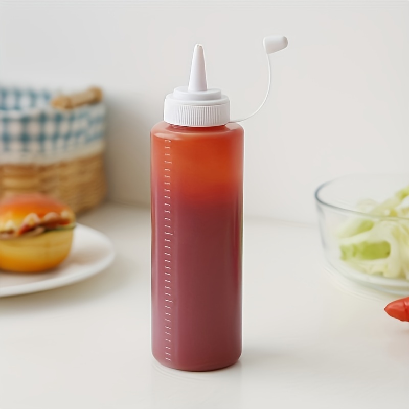 Chef's Squeeze Bottle, Pack of 3, Condiment Squeeze Bottles, Ketchup Squeeze Squirt Bottle for Sauce,BBQ,Dressing, Large, Other