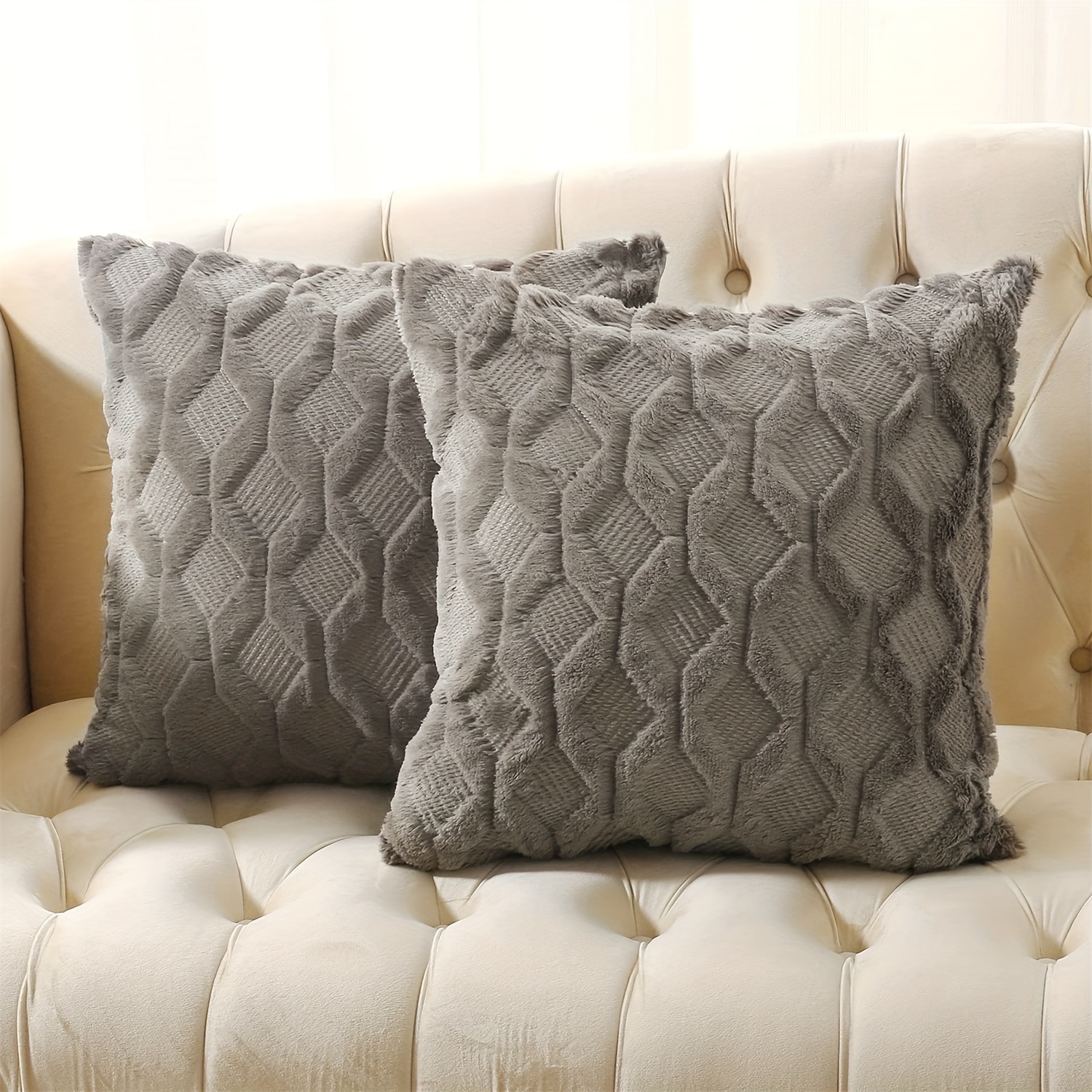 Funda de cojín de sofá de terciopelo Súper suave, funda de almohada  decorativa Simple para el