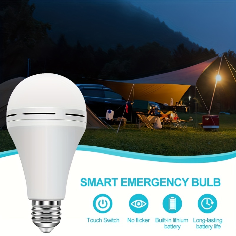 15W Rechargeable Emergency Light Bulb for Power Outage Battery