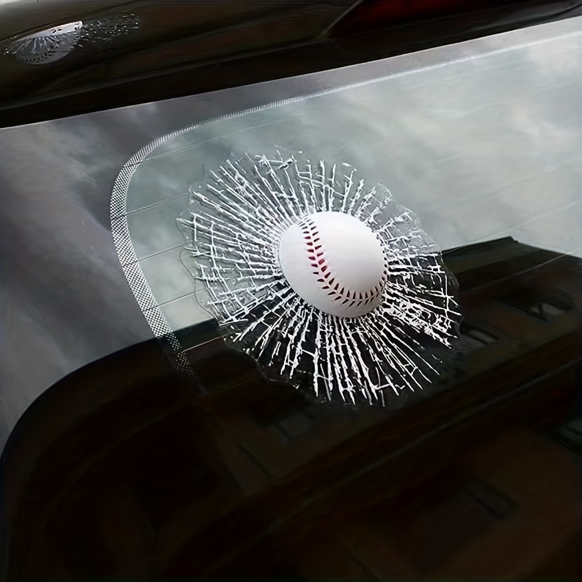 3D Prank Creative Glas Fenster Aufkleber Auto Form Ball Hit Auto Körper  Fenster Aufkleber Self Stick Papier Zubehör Super Ball