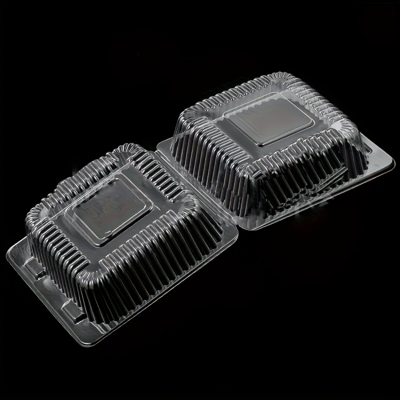 Bppyvct 100 recipientes de plástico con bisagras para comida para llevar,  recipientes desechables para ensalada, sándwiches, hamburguesa