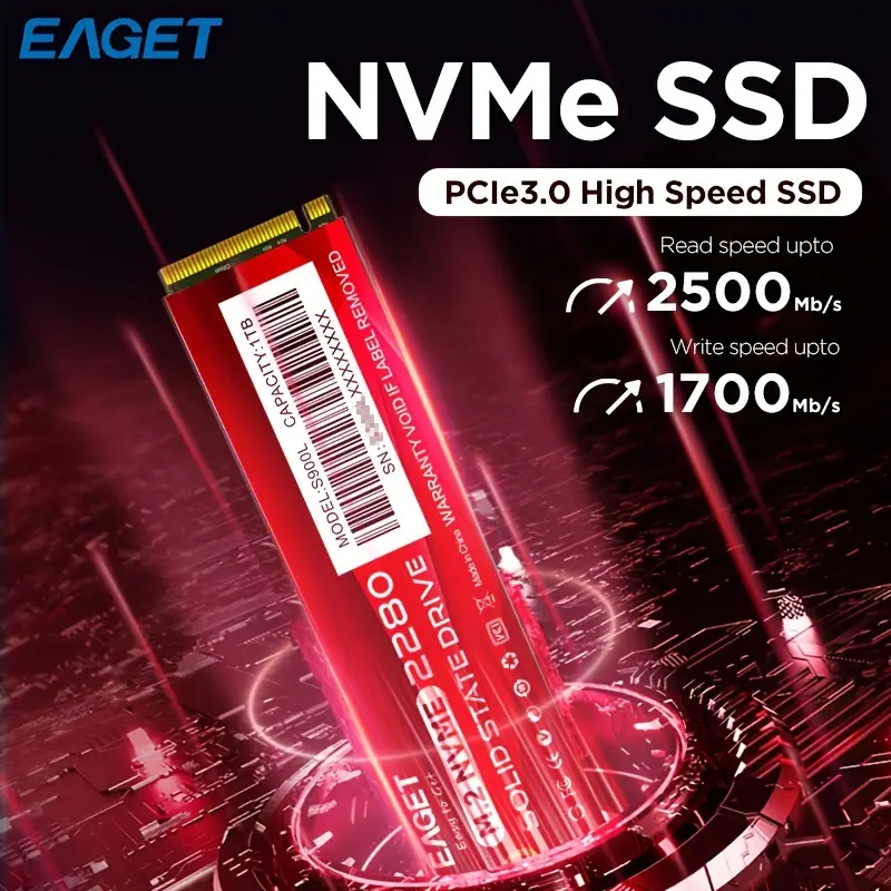 Eaget S900l M.2 Nvme Pcie 3.0 2280 1to 512go 256go 128go Ssd