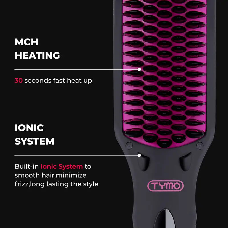 Tymo One step Hair Straightening Brush Negative Ions Anti - Temu