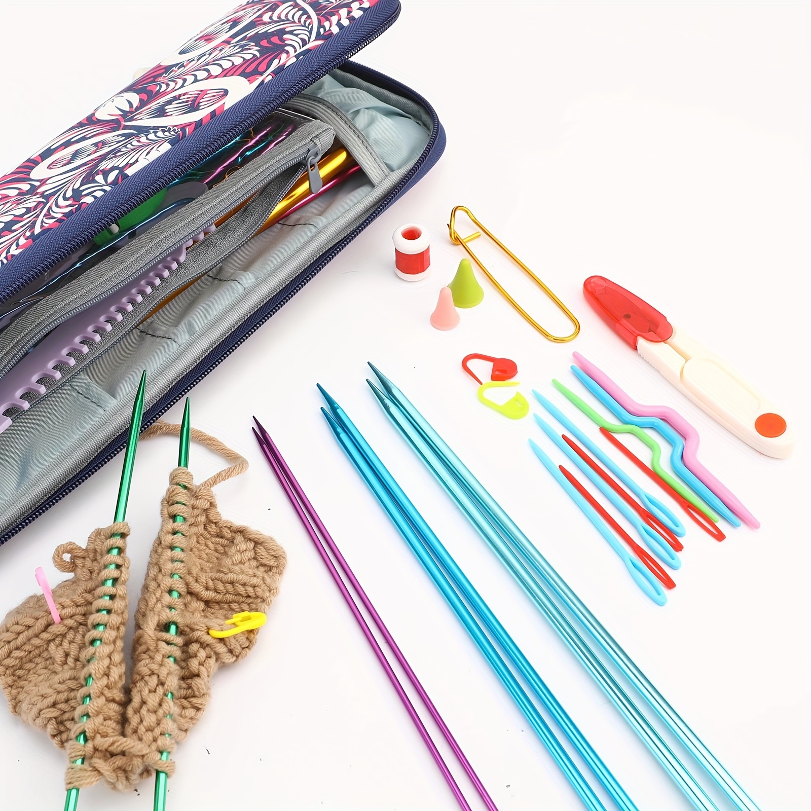 Knitting Needle Set (b) (l) Straight Single Pointed - Temu