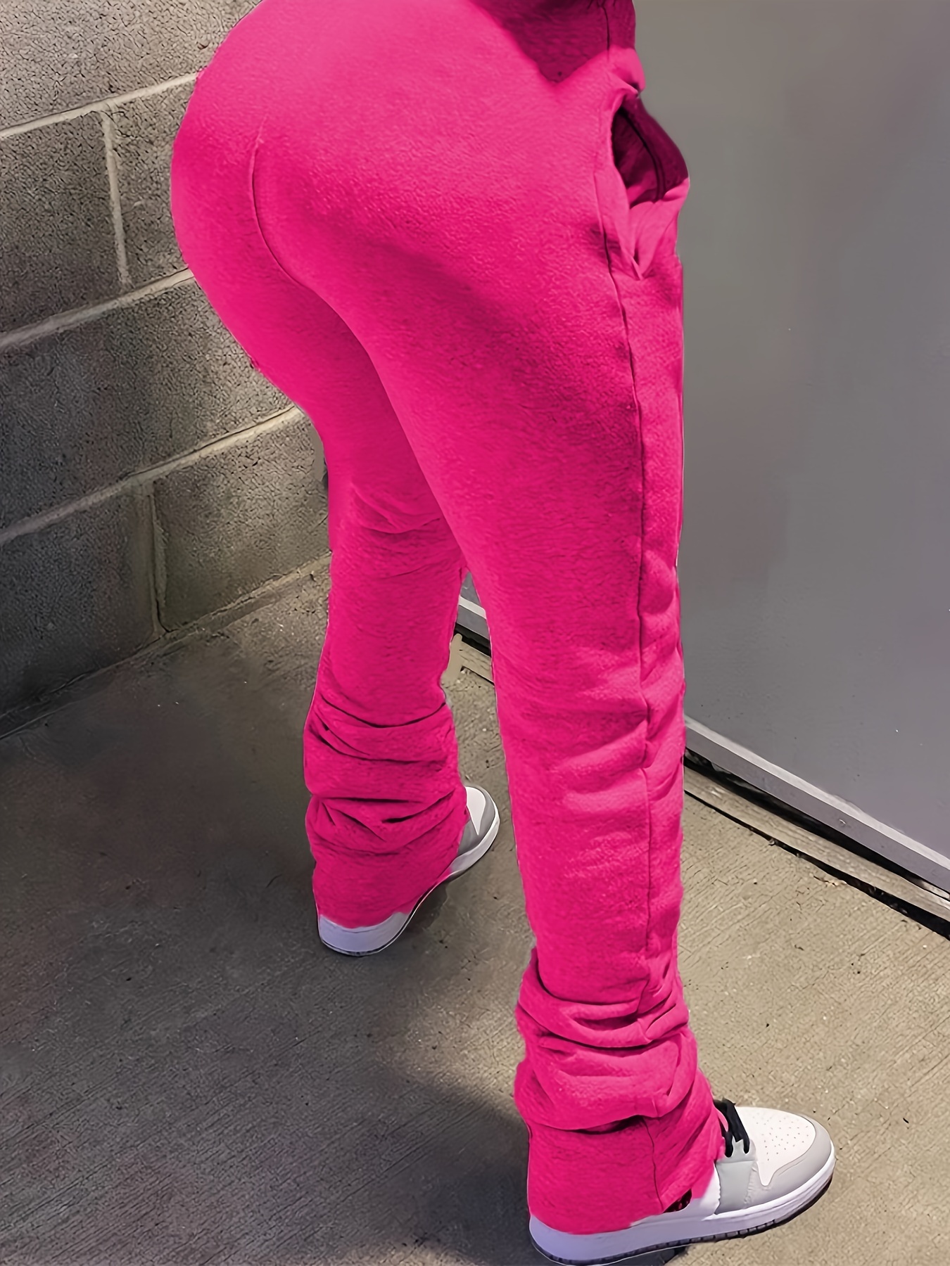 PINK Rhinestone Athletic Pants for Women