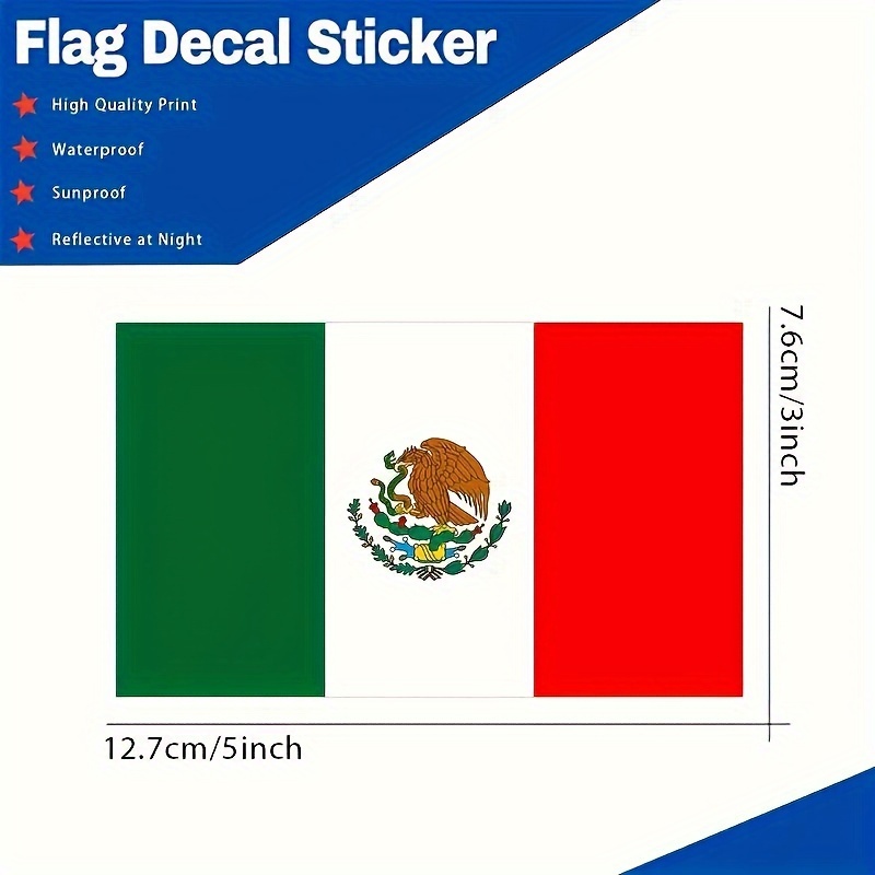 Reflective Mexican Flag Decal