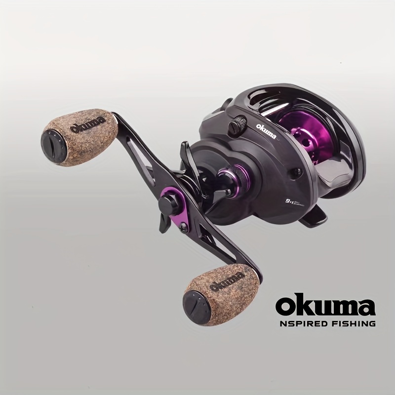 OKUMA Fishing Reel Low Profile Baitcast Reel 9+1BB Casting 7.6KG Power 205g  Corrosion Resistant Graphite Frame Reel