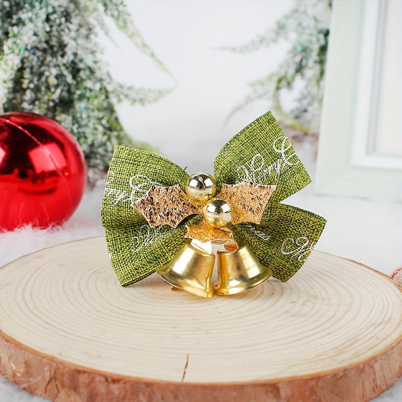 Christmas Bells Cake Topper Accessories Diy Bow Bells Christmas Tree  Decorations Ornaments Christmas Gift Box Packaging - Temu