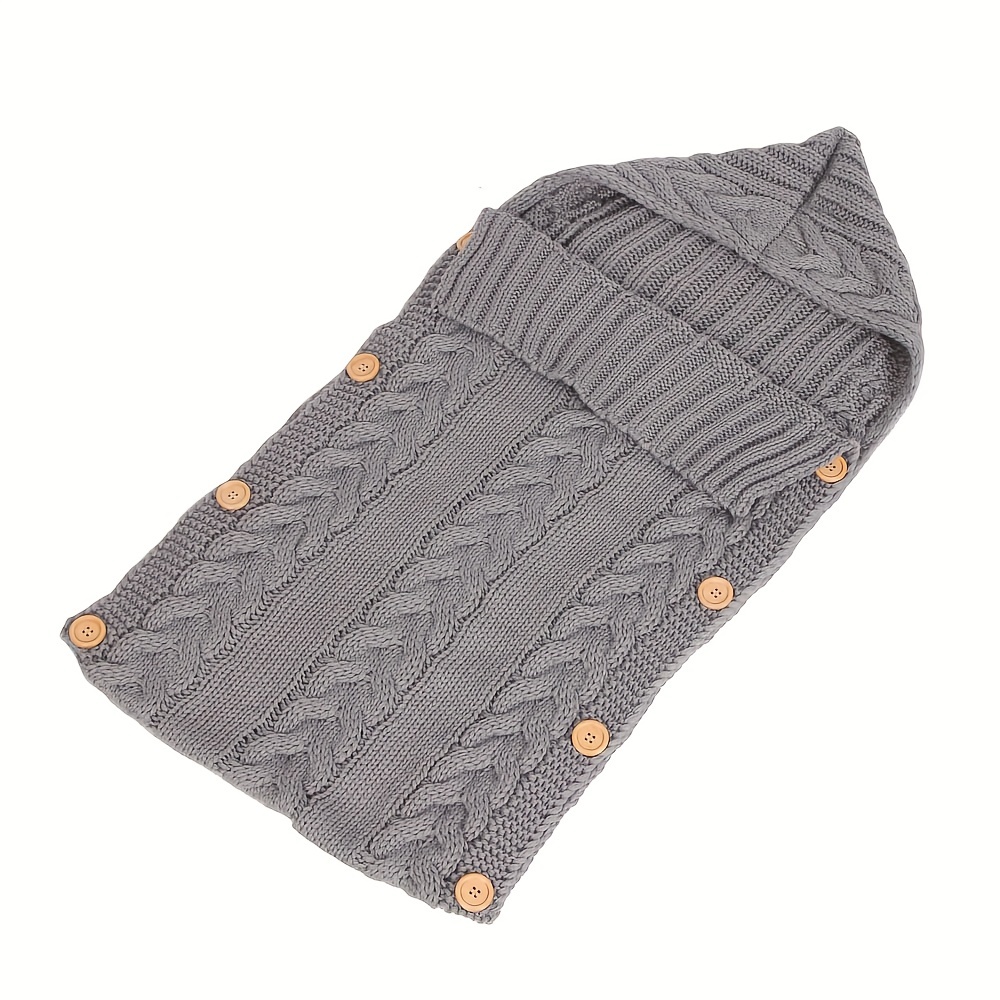 Baby Stroller Sleeping Bag Knitted Button And Fleece Warm Mini Ears Small  Tail Sleeping Bag - Temu