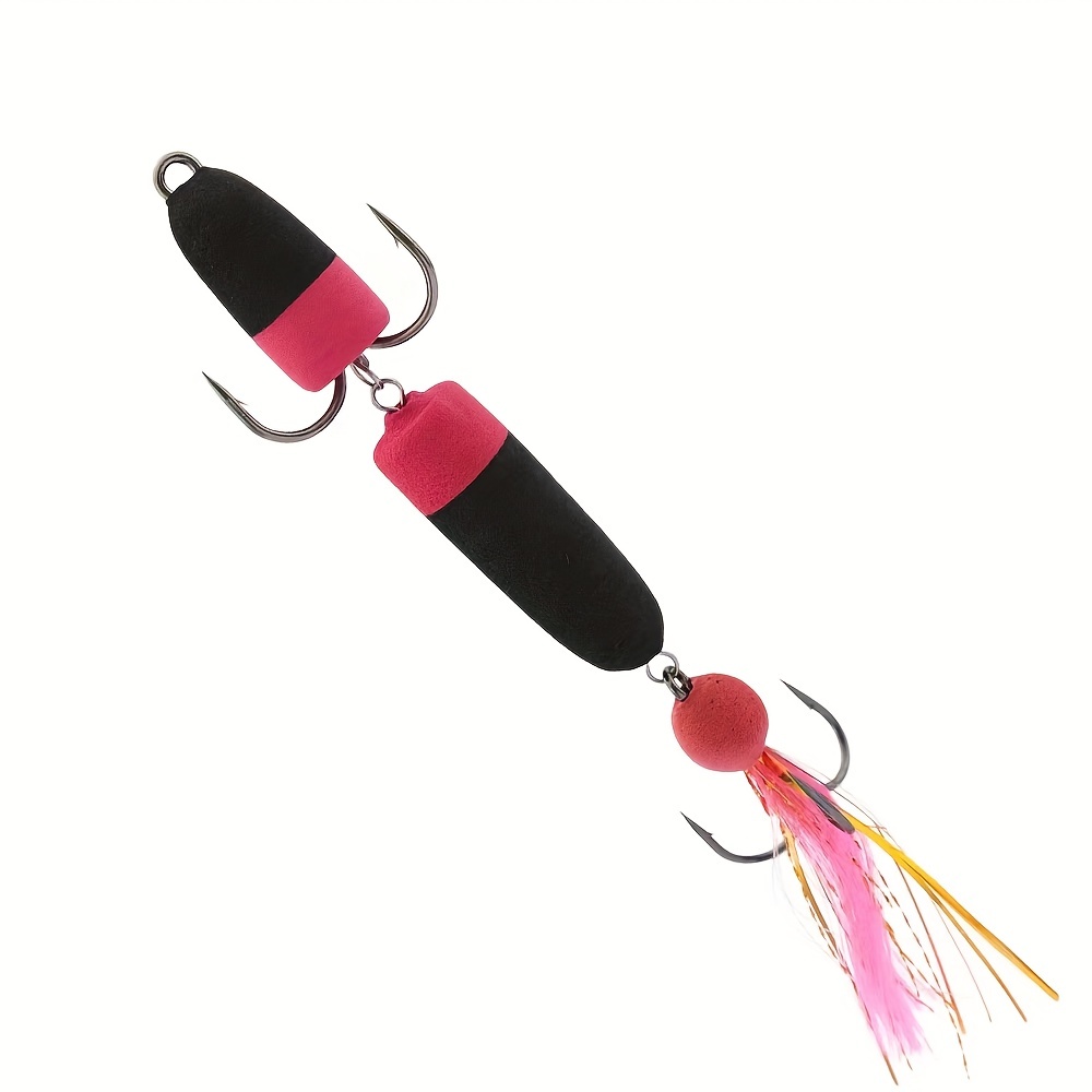 Foam Floating Fishing Bait Bright Color Feather Bait - Temu