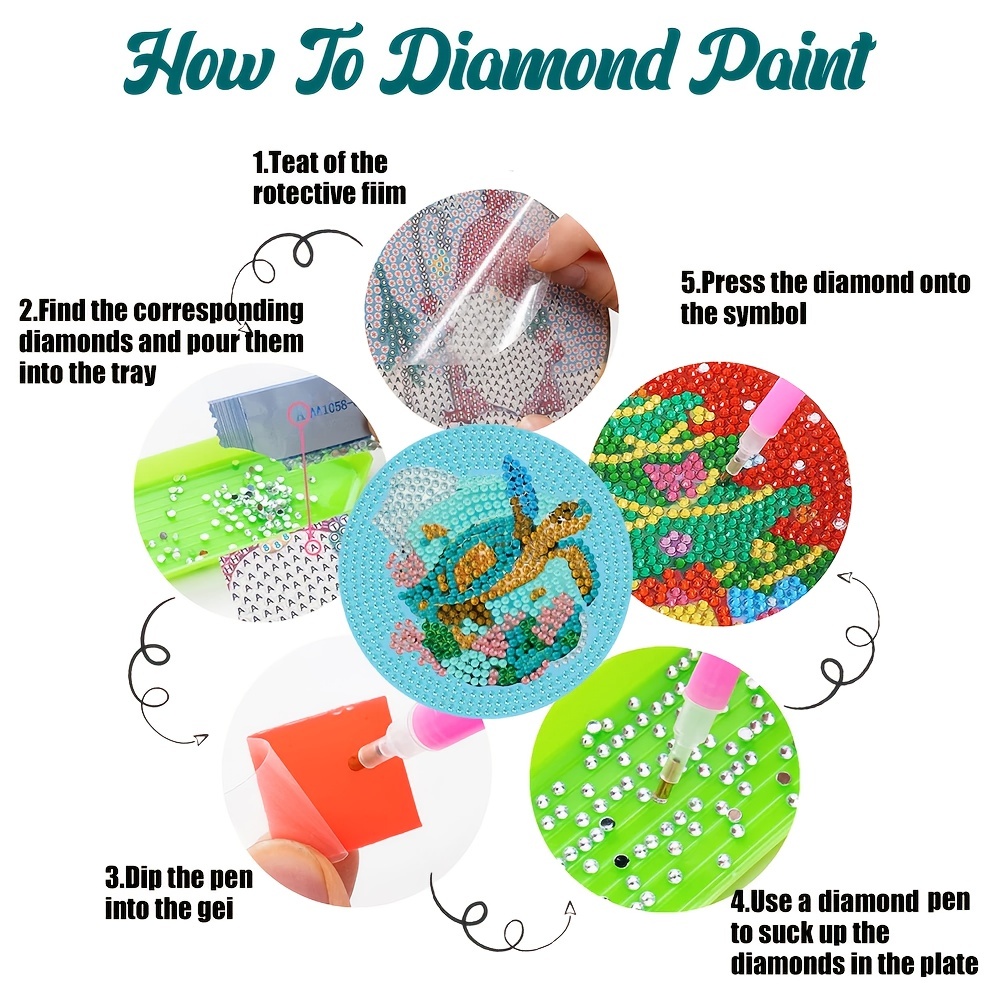 6pcs Diamond Art Tools Christmas Cartoon Diamond Painting Pens