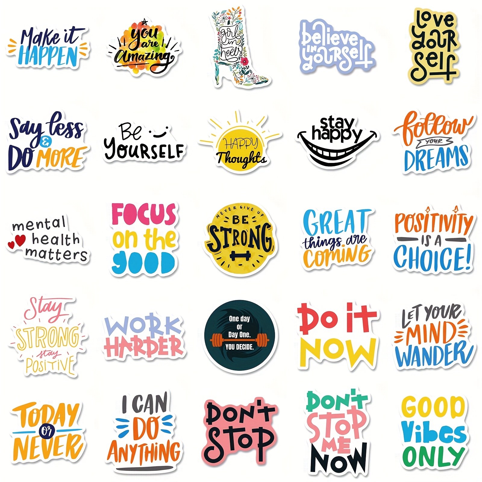 Inspirational Quote Stickers: Motivational Positive Messages - Temu