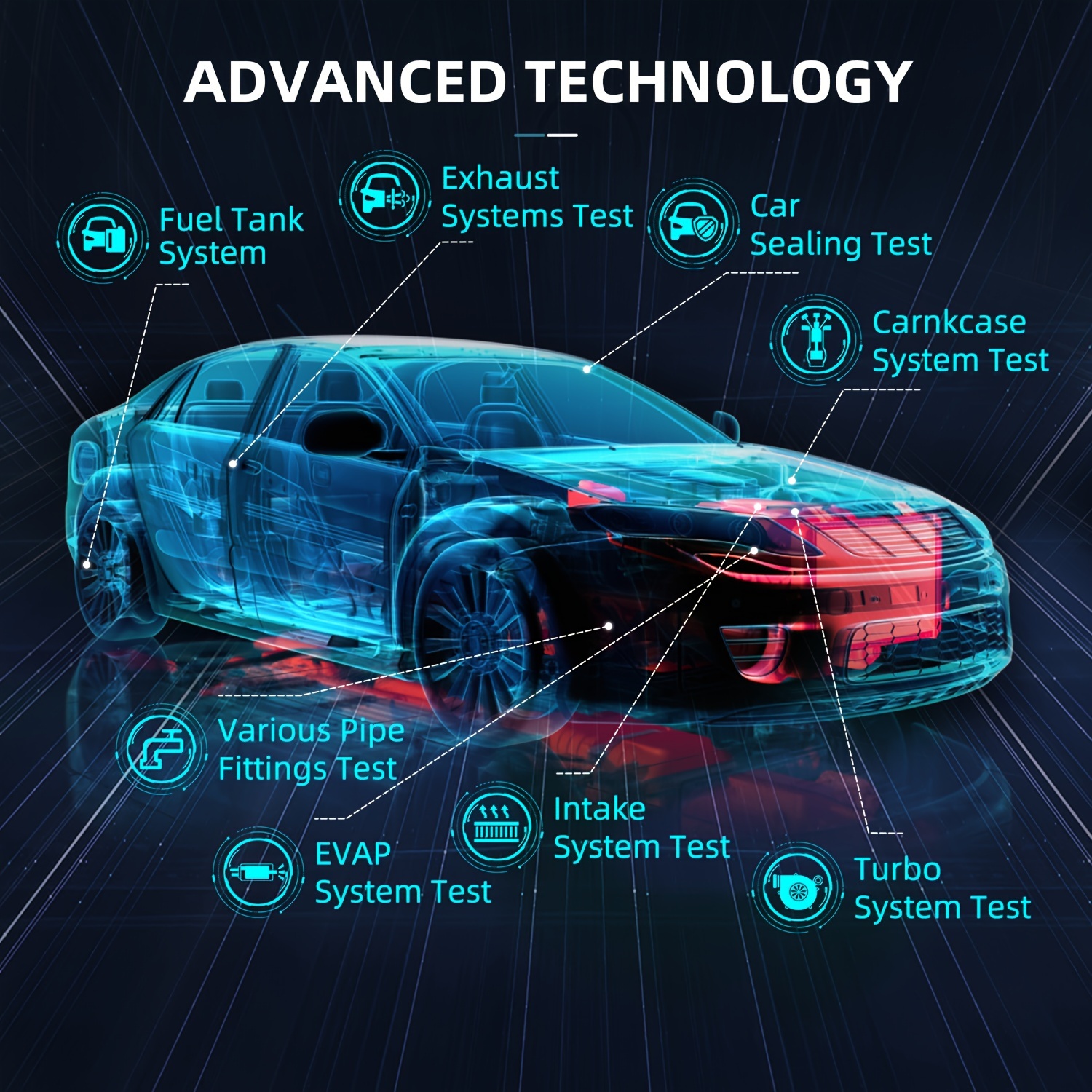 Ancel S200 Máquina Humo Automotriz Detector Fugas Humo Evap - Temu