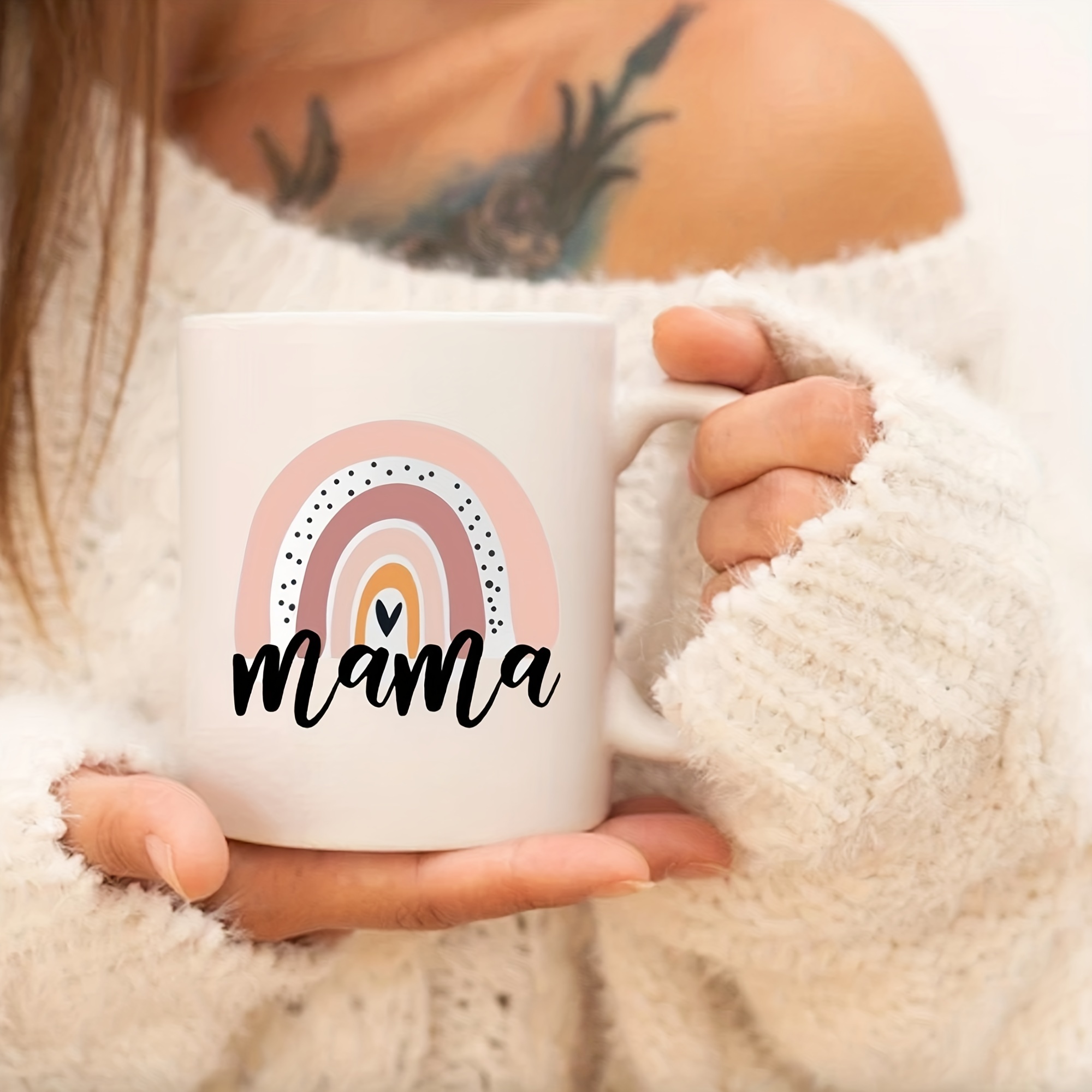 Mama Rainbow Coffee Mug Mama Mug Gift for New Motherhood Mom 