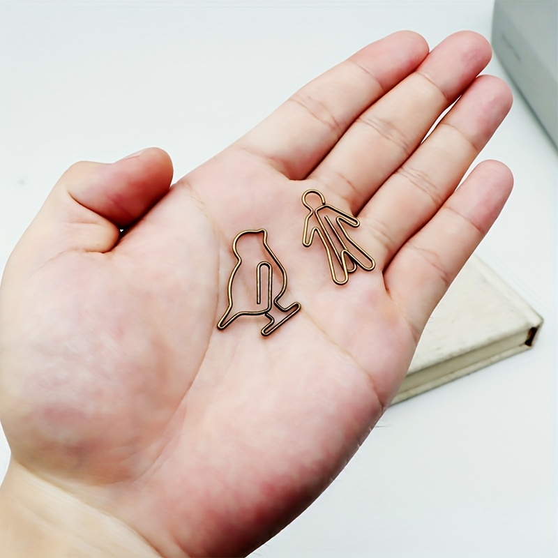 Creative Paper Clips Bronzer Bird Shaped Figure Paper Clips - Temu