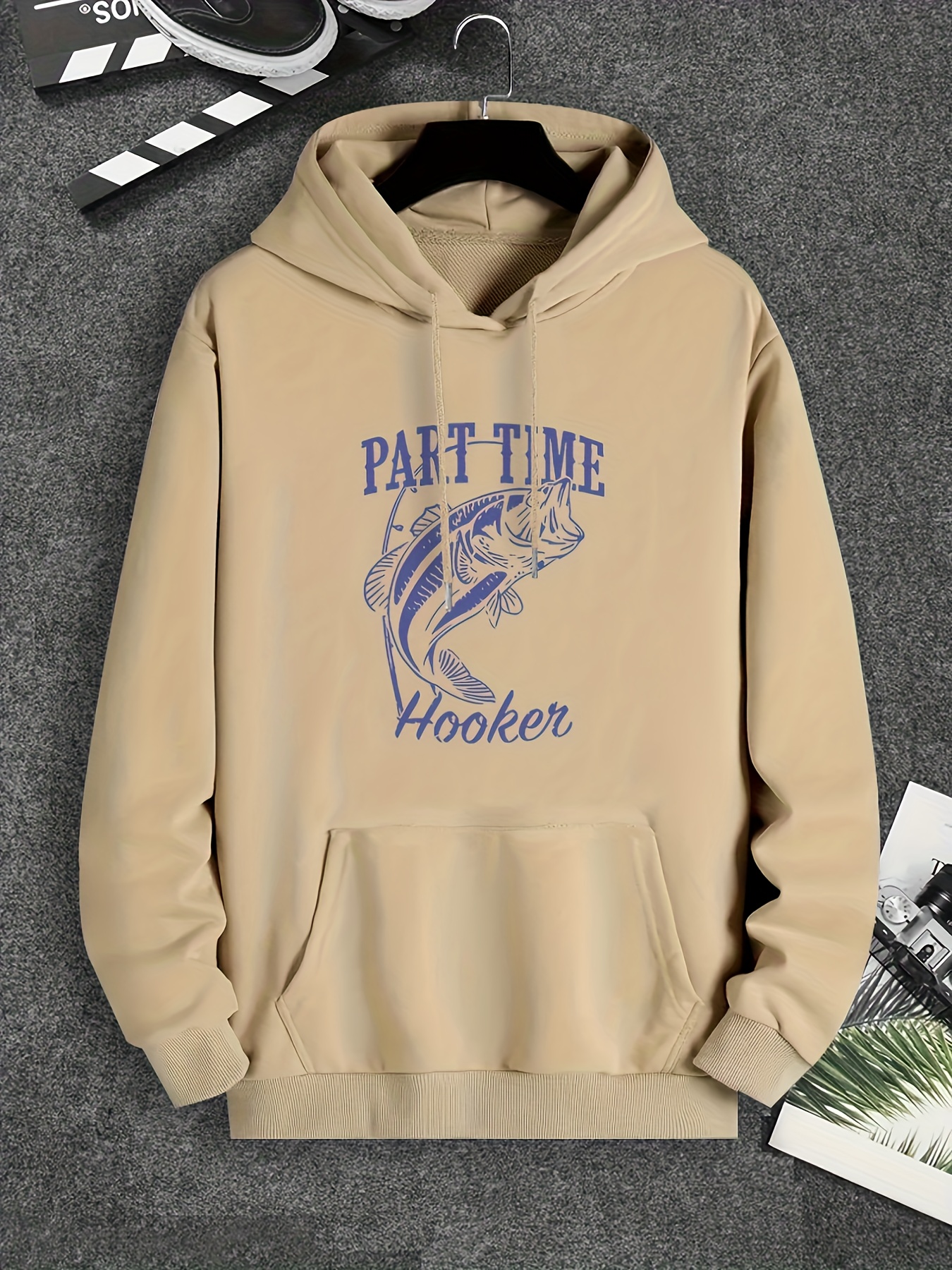 Fishing Print Hoodie Hoodies Men Men's Casual Graphic Design