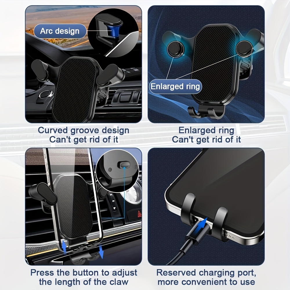 Gravit Car Phone Holder 360 Rotation Air Vent Mount Hook Stand