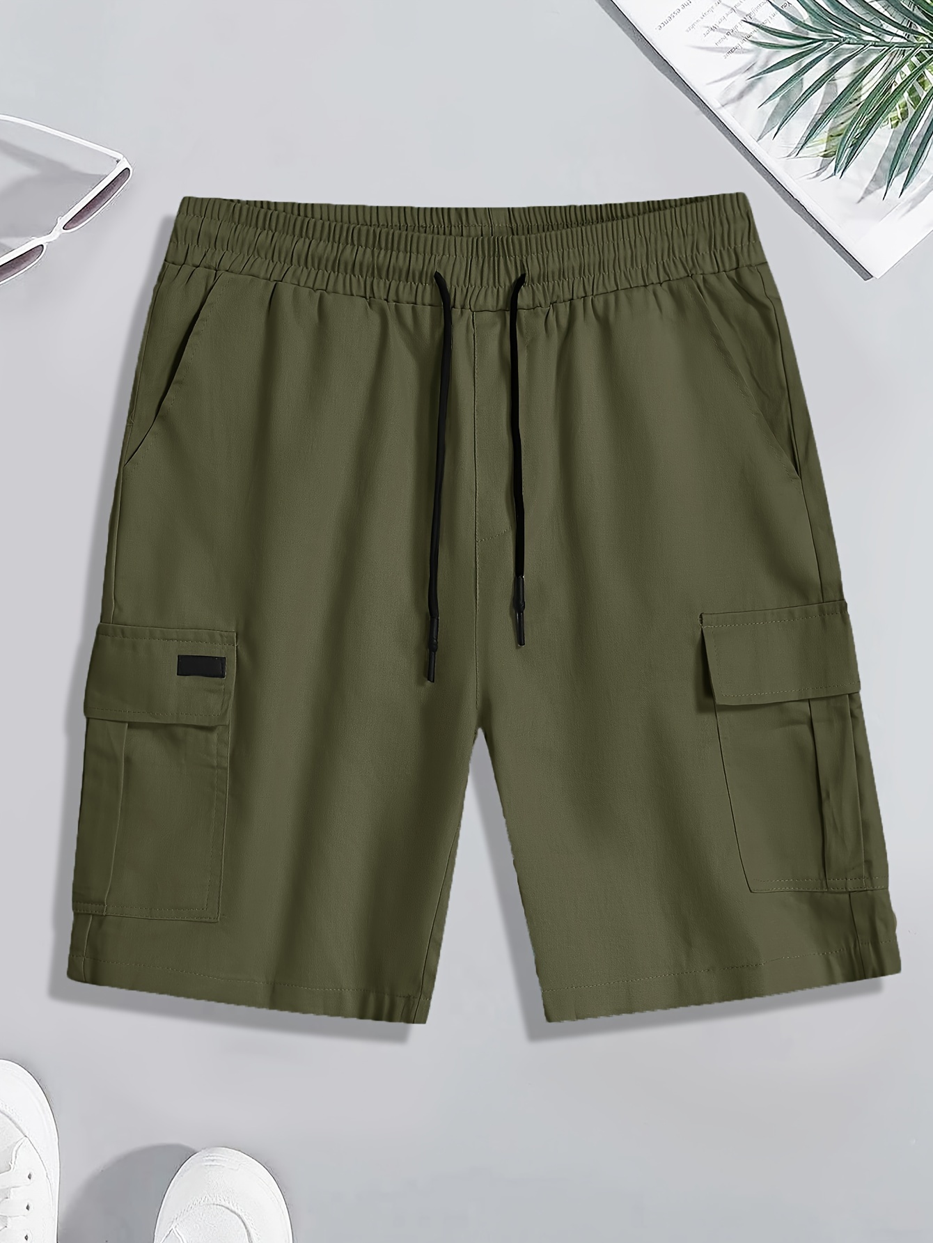 Plus size store army shorts