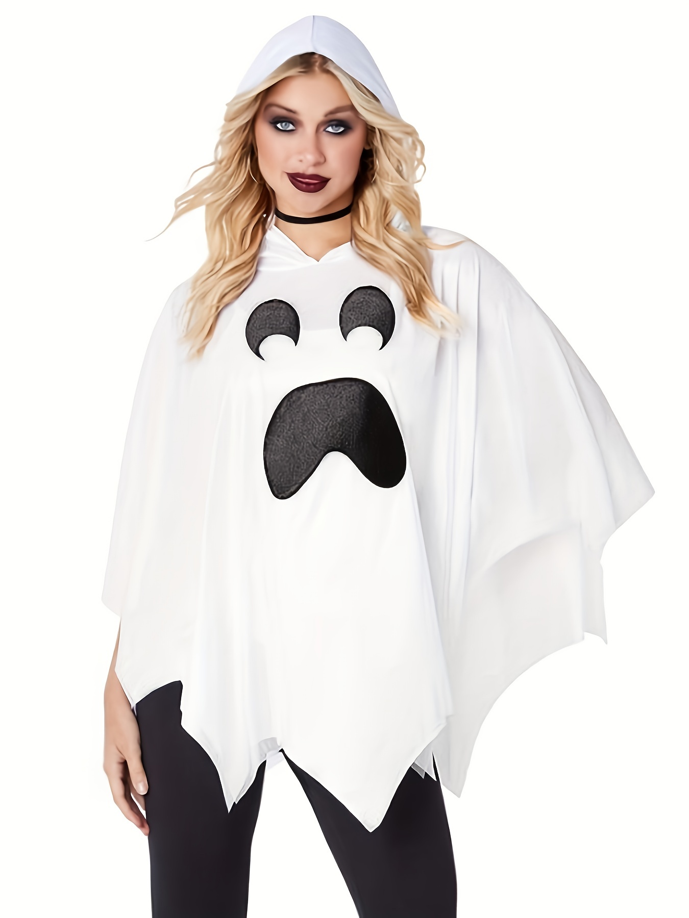 SMihono Deals Fashion Womens Halloween Casual Solid Color Ghost