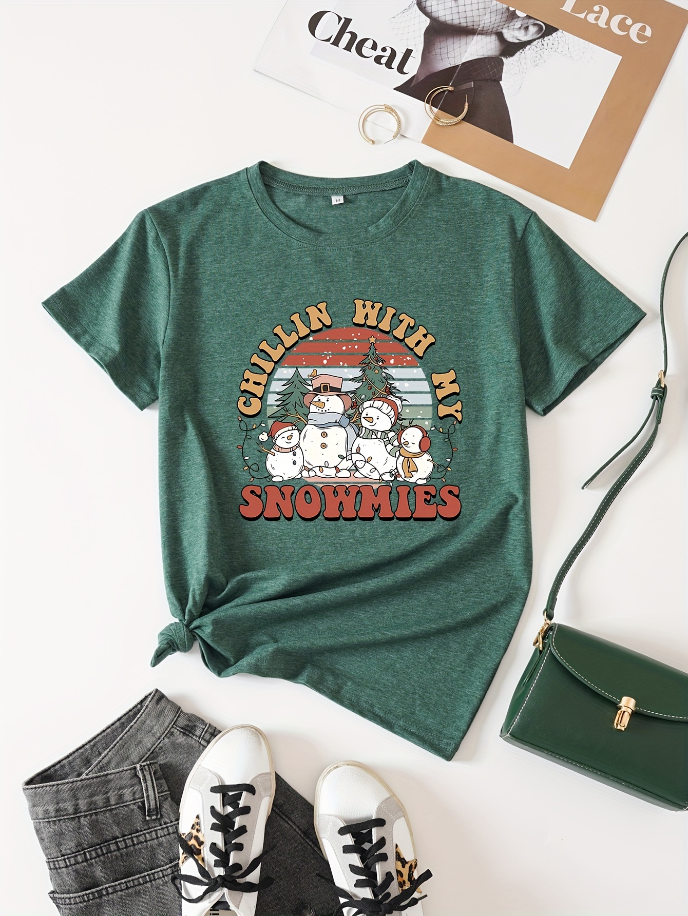 Camiseta Manga Corta Niño Cara Muñeco Nieve Navidad - Temu Chile