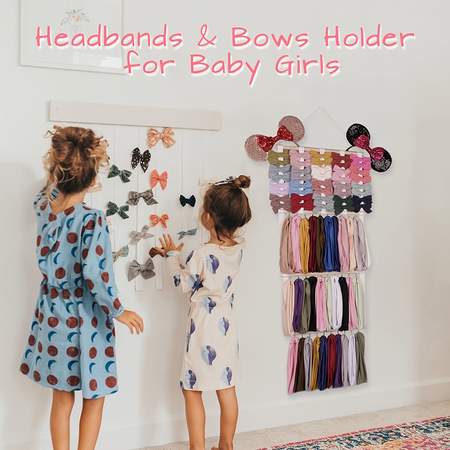 Wood Wall Hanging Hair Bow