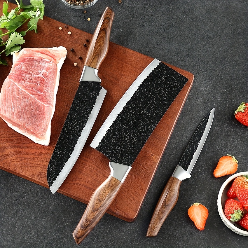 Germany Meat Knife Cleaver Santoku - Paring Temu Set Kitchen Knife And