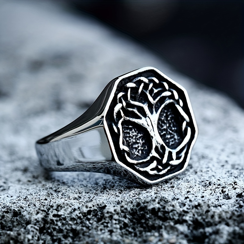 Men's Viking Amulet Tree Of Life Vintage Punk Ring