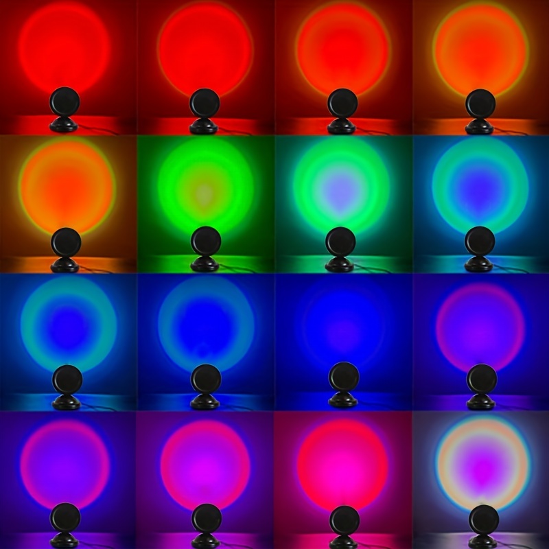 1 pc LED USB Lampe projecteur coucher de soleil lampe - Temu Belgium