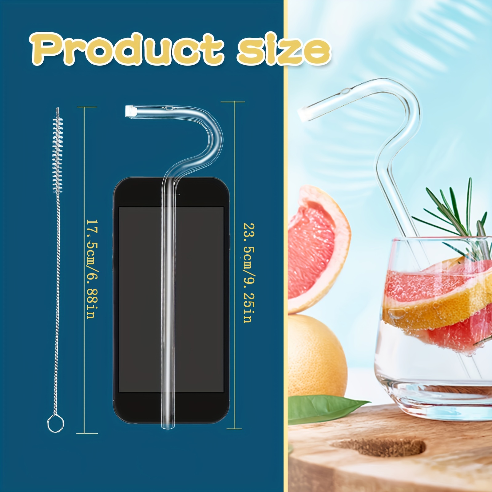 Anti Wrinkle Straw, Reusable Glass Drinking Anti Wrinkle Straw