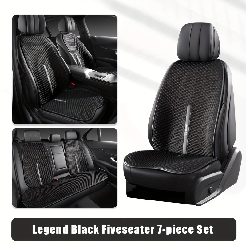 2x Car Seat Gap Filler Faux Leather Black Cushion Seat Centre