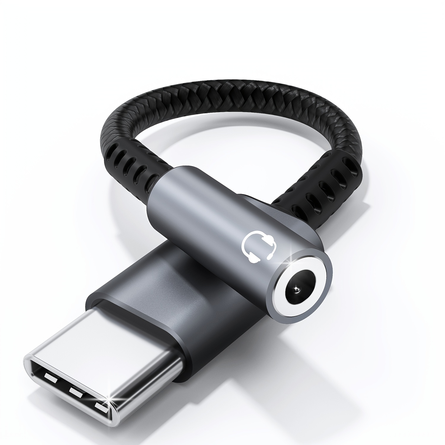 USB C a 3,5 mm Jack Auricular Tipo C a 3,5 Auricular Adaptador AUX Cab