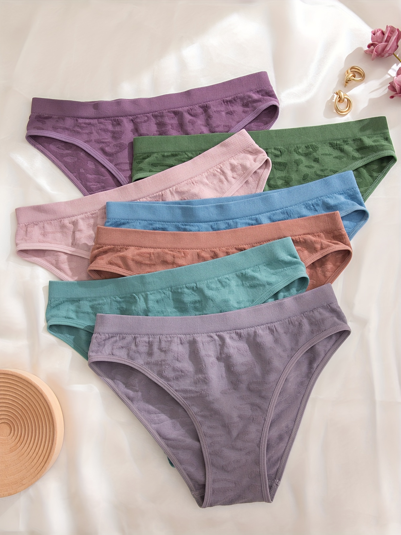 Simple Solid Briefs Soft Comfy Stretchy Intimates Panties - Temu
