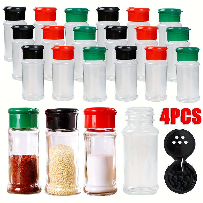 Spice Jar, Spice Bottle, Pepper Shakers, Seasoning Bottle, Kitchen  Seasoning Jar, Glass Monosodium Glutamate Bottle, Outdoor Pepper Shakers  For Kitchen Camping Picnic Bbq, Spice Bottle With Bamboo Lid, Home Kitchen  Supplies, Bbq