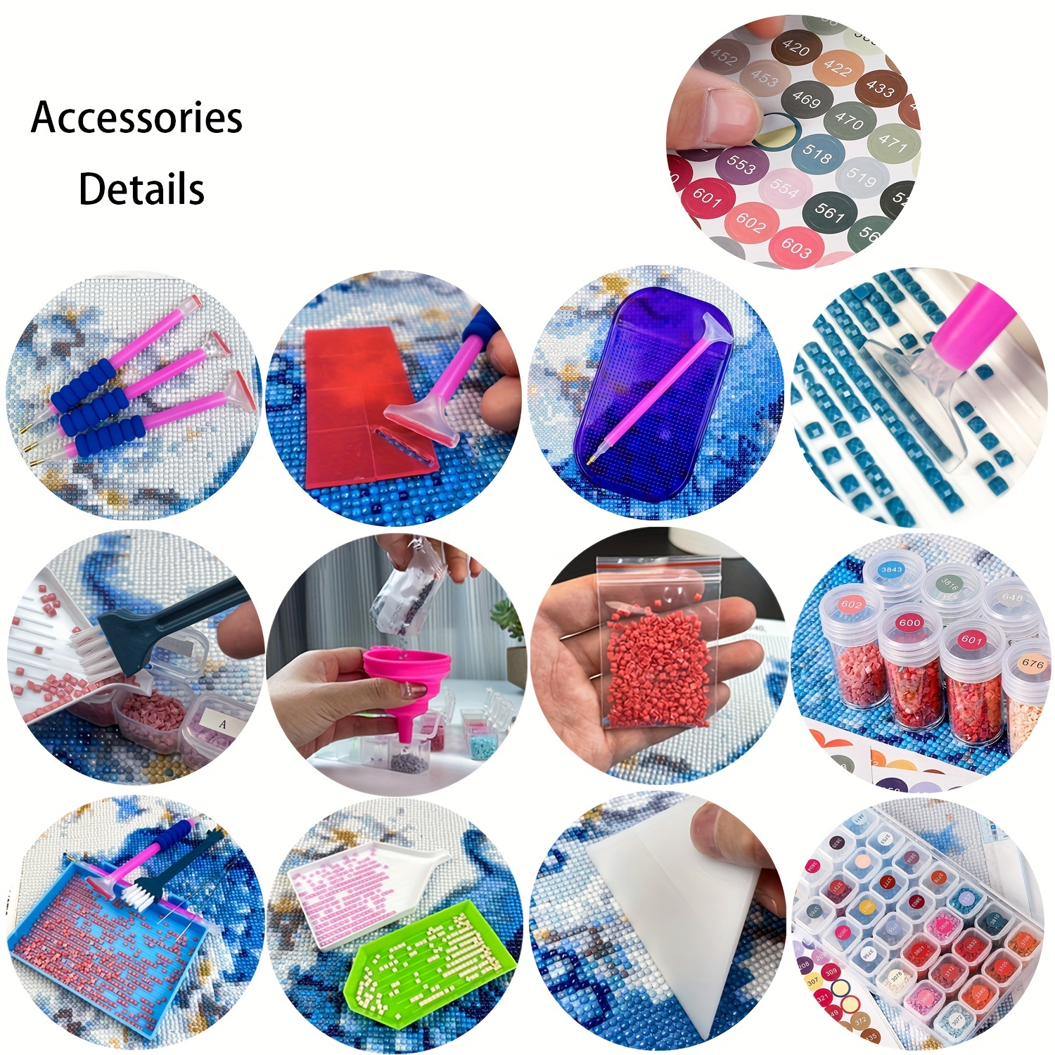 Double layer 140 Bottles 5d Diamond Painting Accessories tools Storage Box  Carry Case diamant painting tools Container Bag