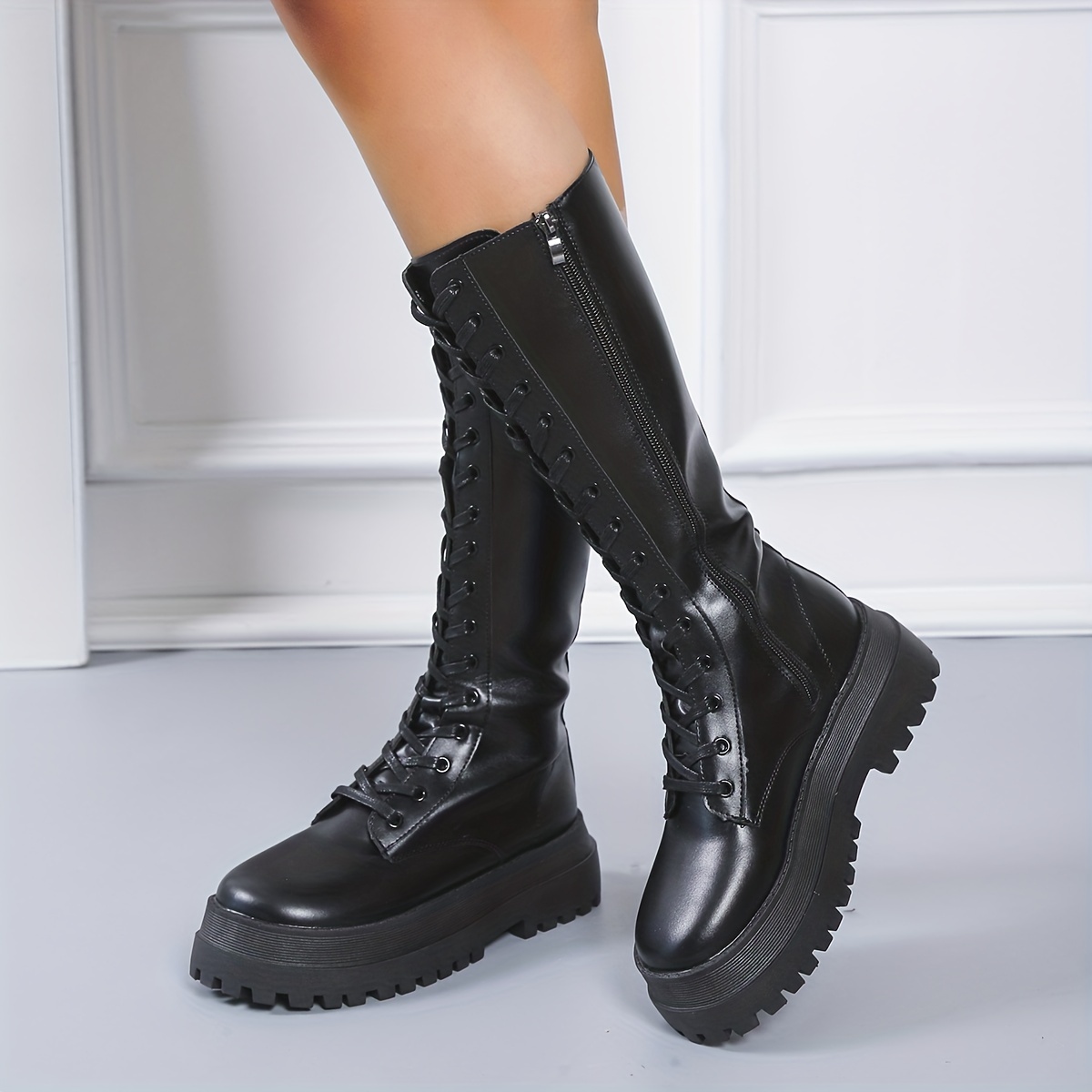 Botas altas punta redonda new arrivals