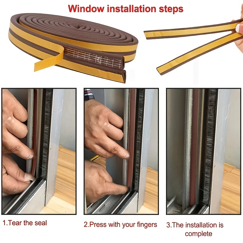 SUNMON Weather Stripping Door Seal Strip D-Type, Self Adhesive Window  Sealer for Winter, Soundproofing Weatherstrip for Doors and Windows（White）  : : Home