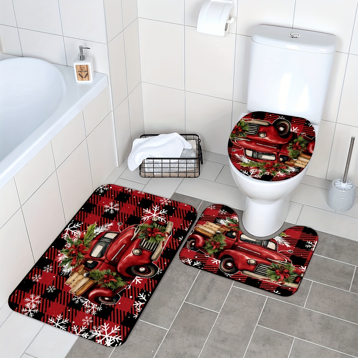 Red Bath Rugs & Mats - Bathroom, Bed & Bath