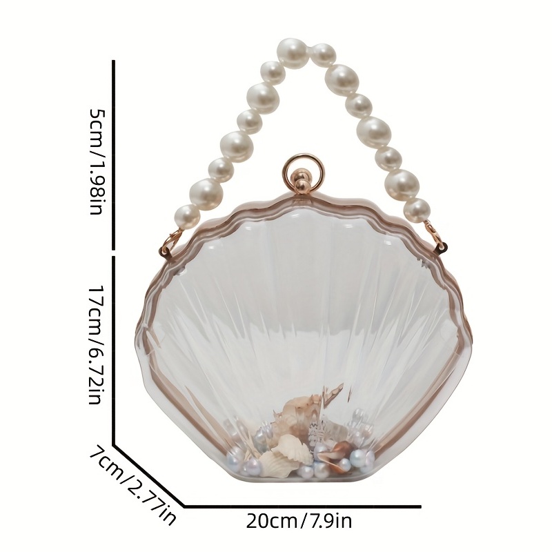 Clear Acrylic Shell Shaped Bag, Trendy Chain Crossbody Bag, Women's Niche  Design Novelty Purse - Temu