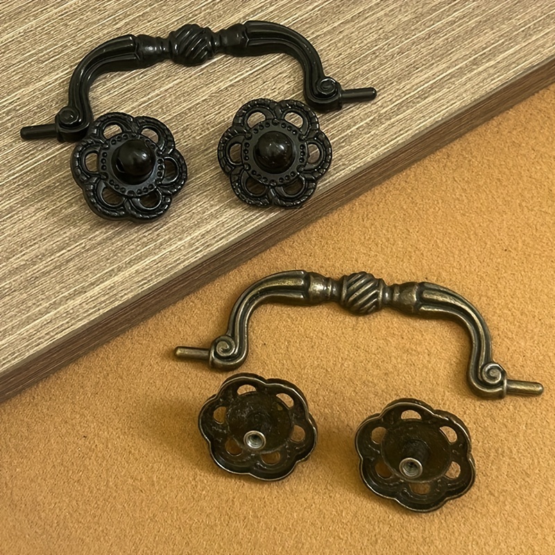 Pair of Victorian Brass Bail Drawer Pull Drop Swing Handles