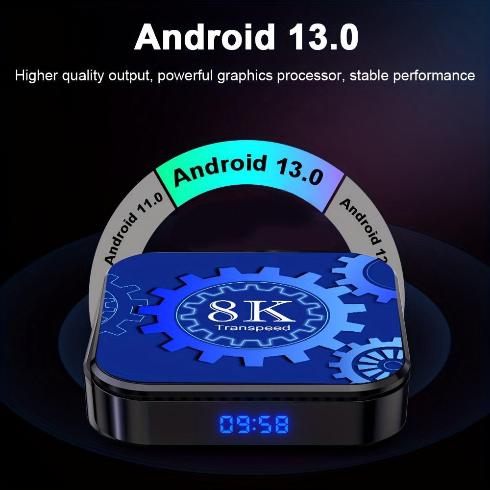 Caja de TV 5G Network AIoT Android 8K UHD con WiFi 6 Router