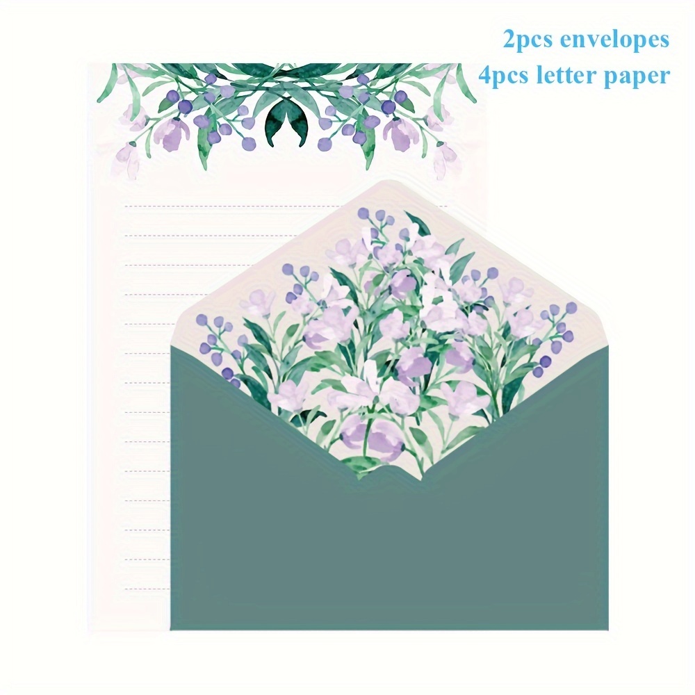 Papiers à lettre fleurs vertes – Green and Paper