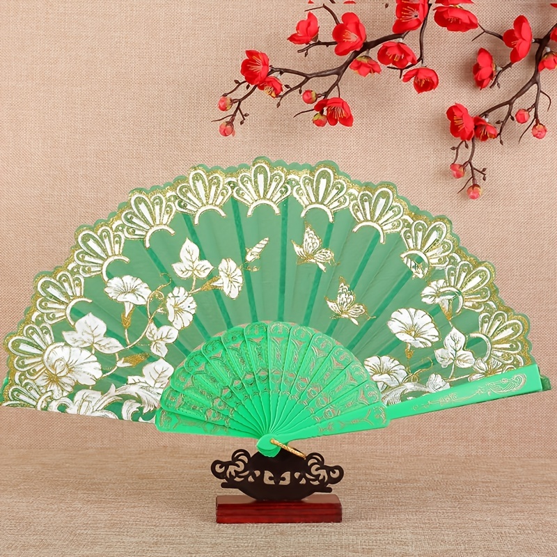 tangnade home decor paper fans handheld pattern folding dance