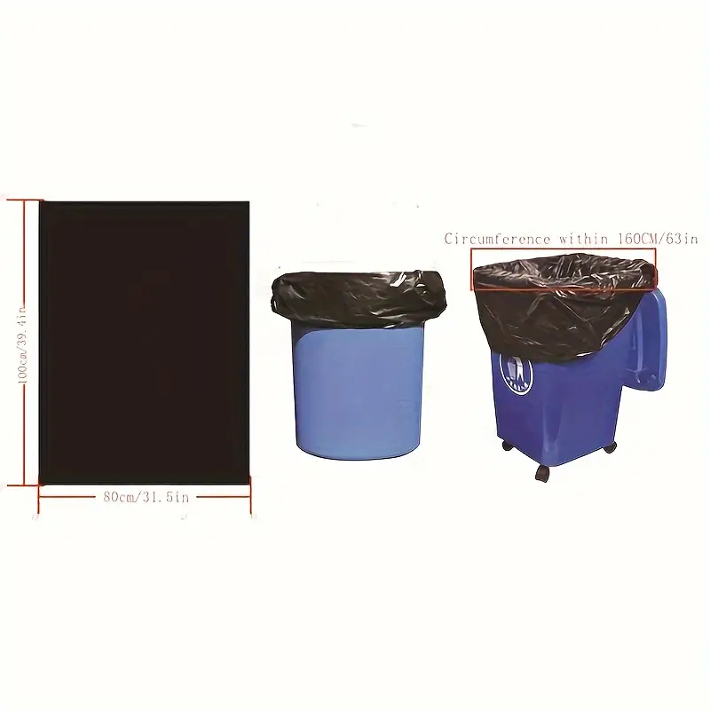 Disposable Heavy Duty Garbage Bag, Large Garbage Bags, Thickened