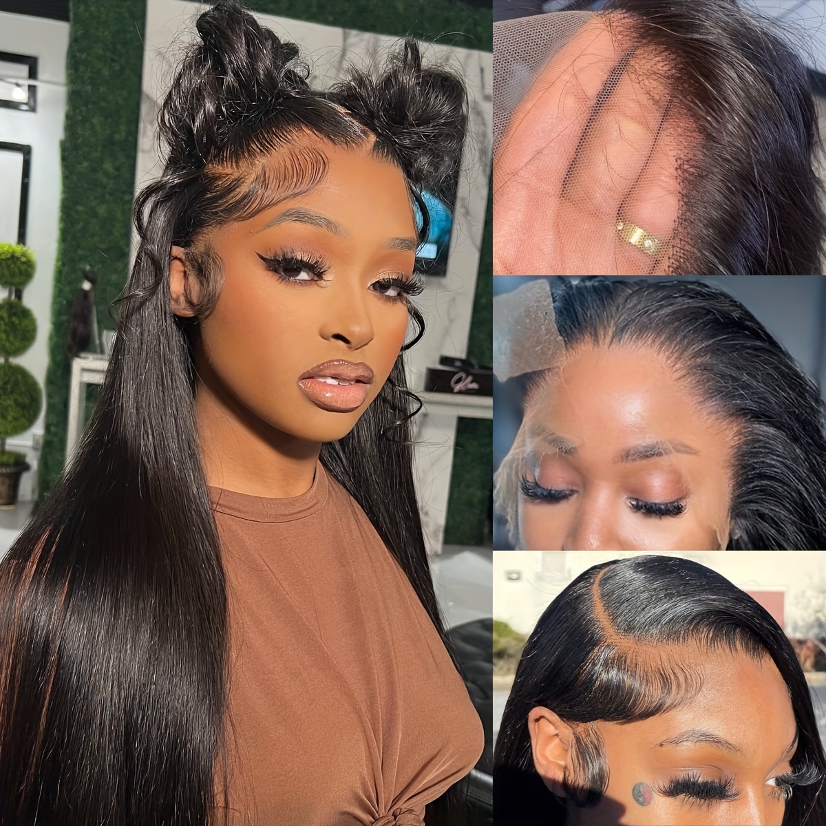 Straight Lace Front Wigs Human Hair 13x6 Frontal Wigs Human - Temu