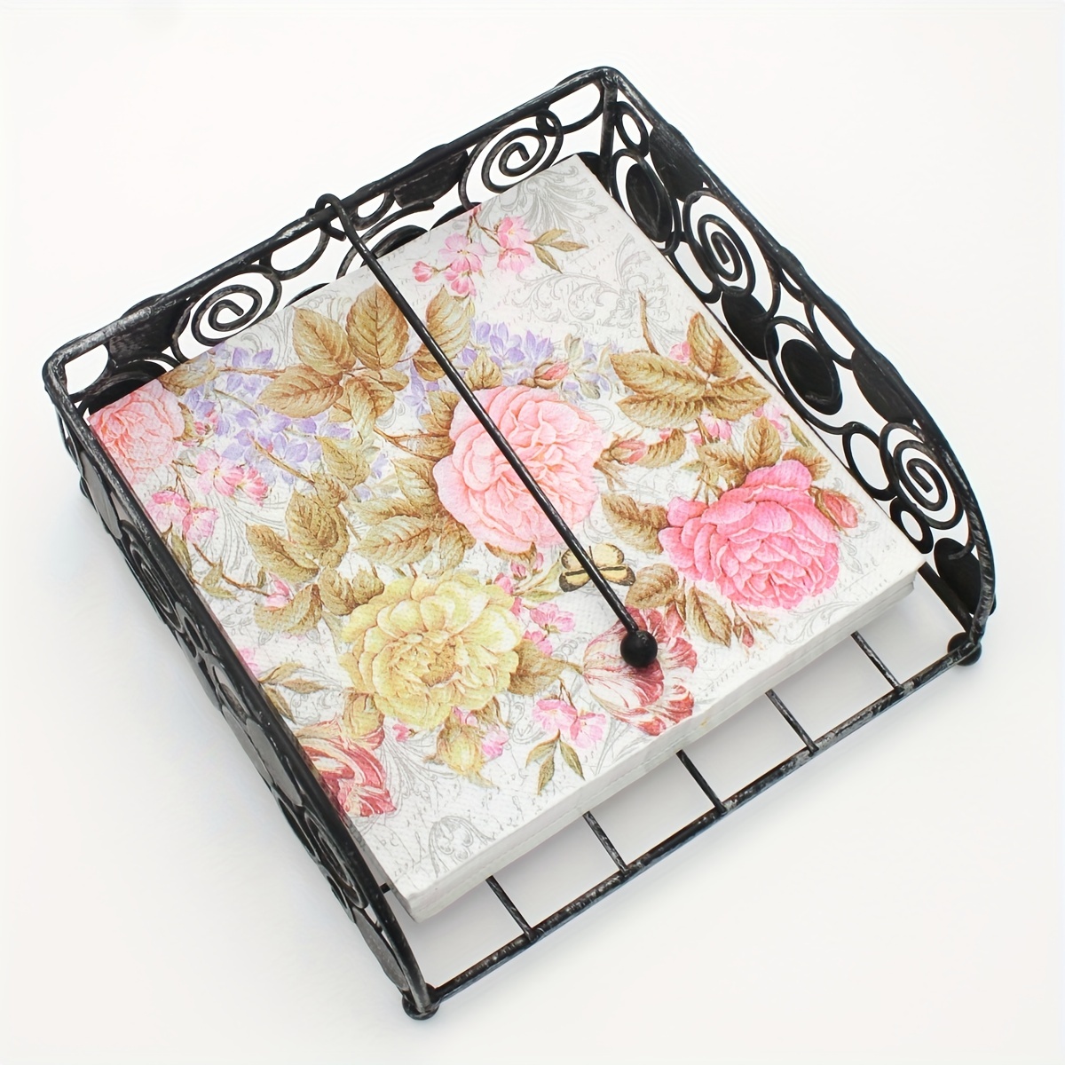 Elegant Peony Pattern Disposable Napkins Weddings Temu