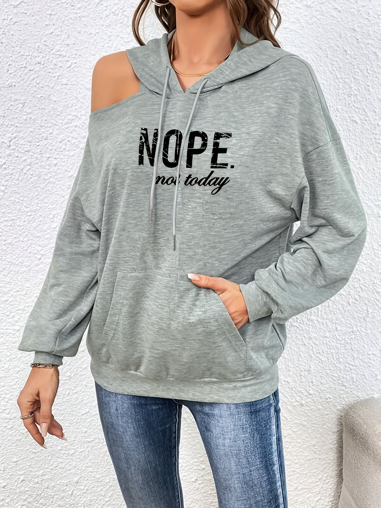 No cheap shoulder hoodie